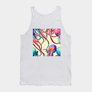 Watercolor octupus pattern Tank Top